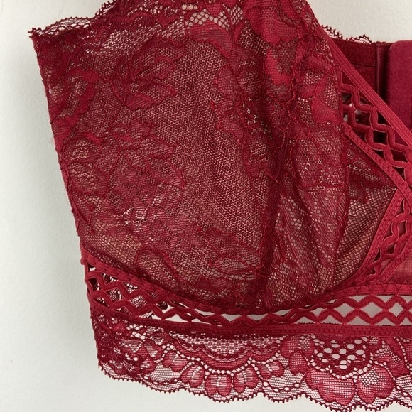 Adore Me Verana Unlined Bra Red Lace Size 36D - Picture 8 of 14